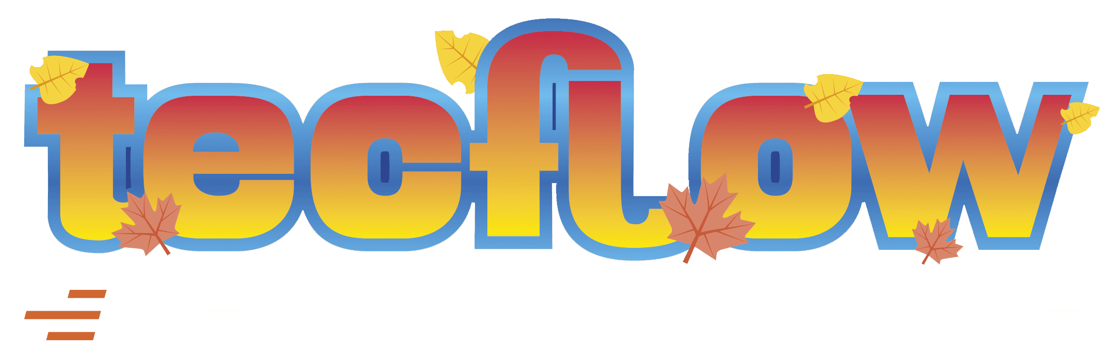 logo tecflow performance blanc automne